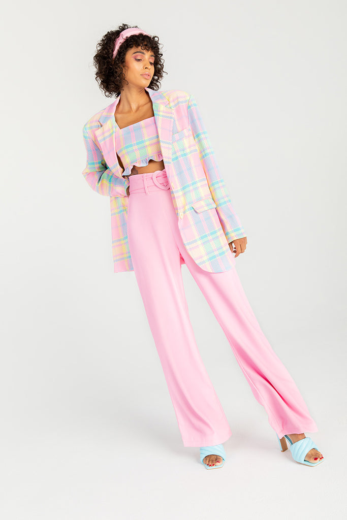 Chrissa Sparkles F/W 2021 Cher Pastel Blazer with matching top and Cutie Mark High Waist Pants 